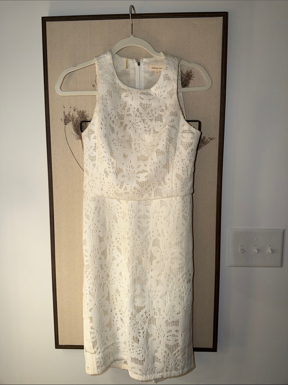 Rebecca Taylor White Lace Pencil Skirt Dress